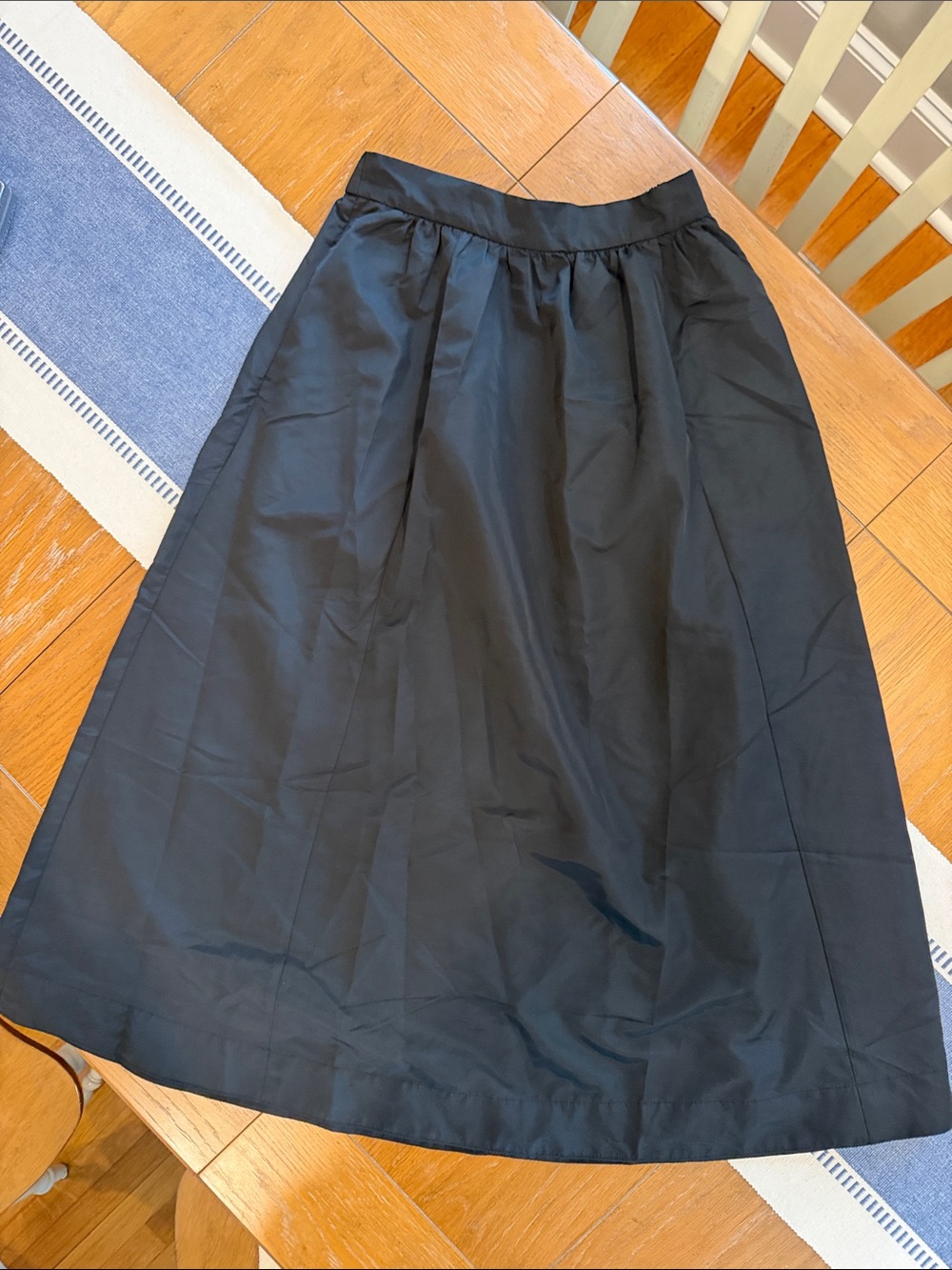 Old Navy Black Midi Pleated A-Line Skirt